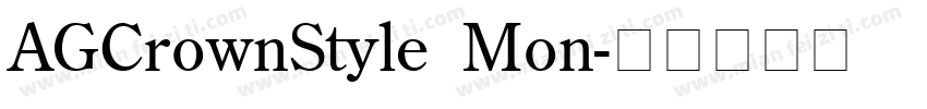 AGCrownStyle Mon字体转换